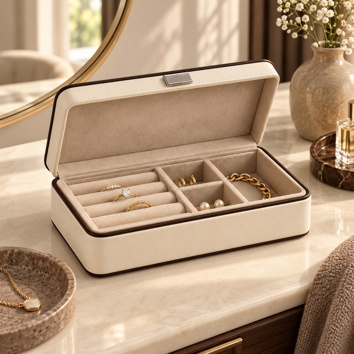 OZELV Classic Jewelry Box — styled setting