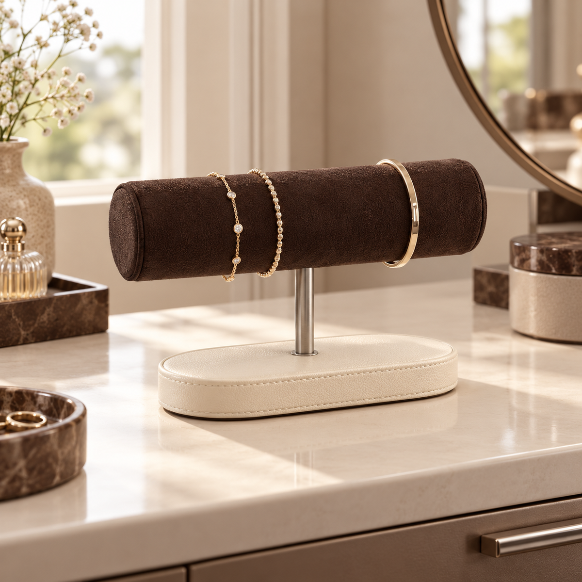 OZELV Bracelet Stand — styled setting