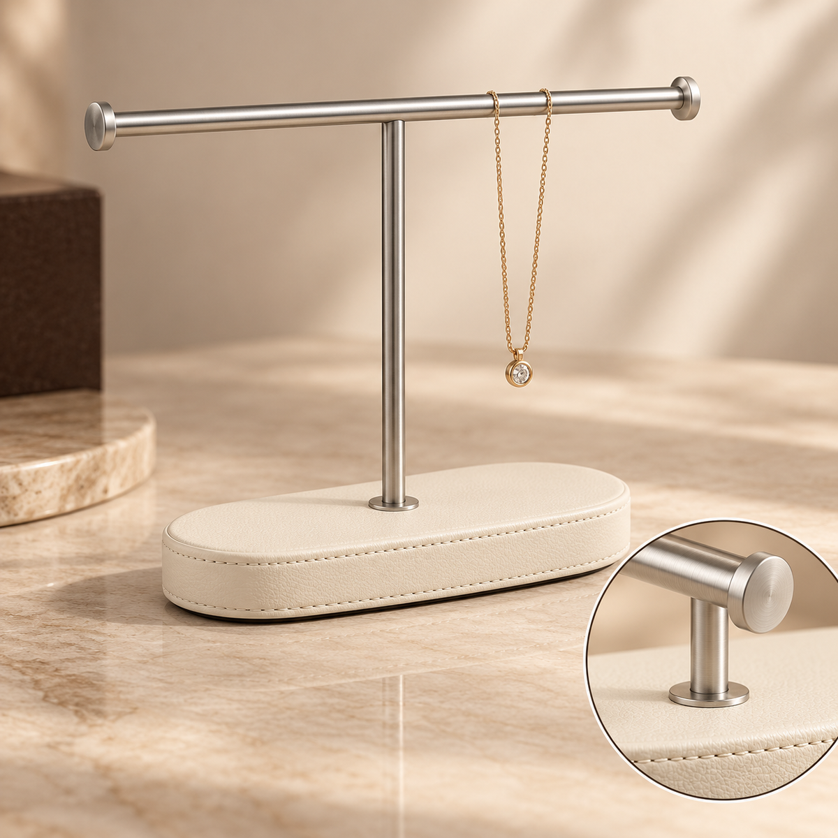 OZELV Necklace Stand — design details