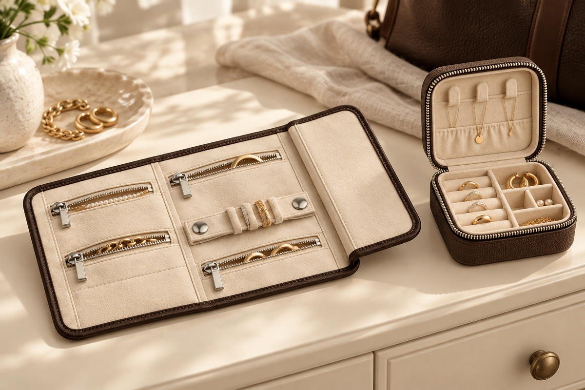 OZELV jewelry roll and mini jewelry case for travel